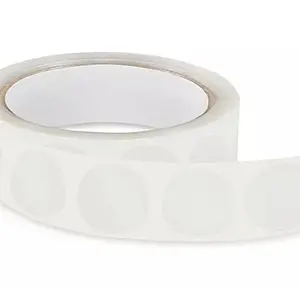 Removable Adhesive Circle Labels - Clear 1 Inch Diameter for Easy Application and Removal