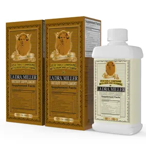 LA DRA. MILLER Edible Natural Veggie Compound Liquid Multi-Ingredient Vitamins Supplements - 2-Pack (2 Bottles, 16 Fl Oz Each) - Healthcare Support for Dietary Needs, Metabolism Boost & Wellness Energy