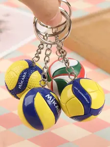 Fashion PVC Volleyball Keychain Pendant, Business Volleyball Gift, Beach Ball Sports Unisex Key Chain, Keychain For Bags, 2026