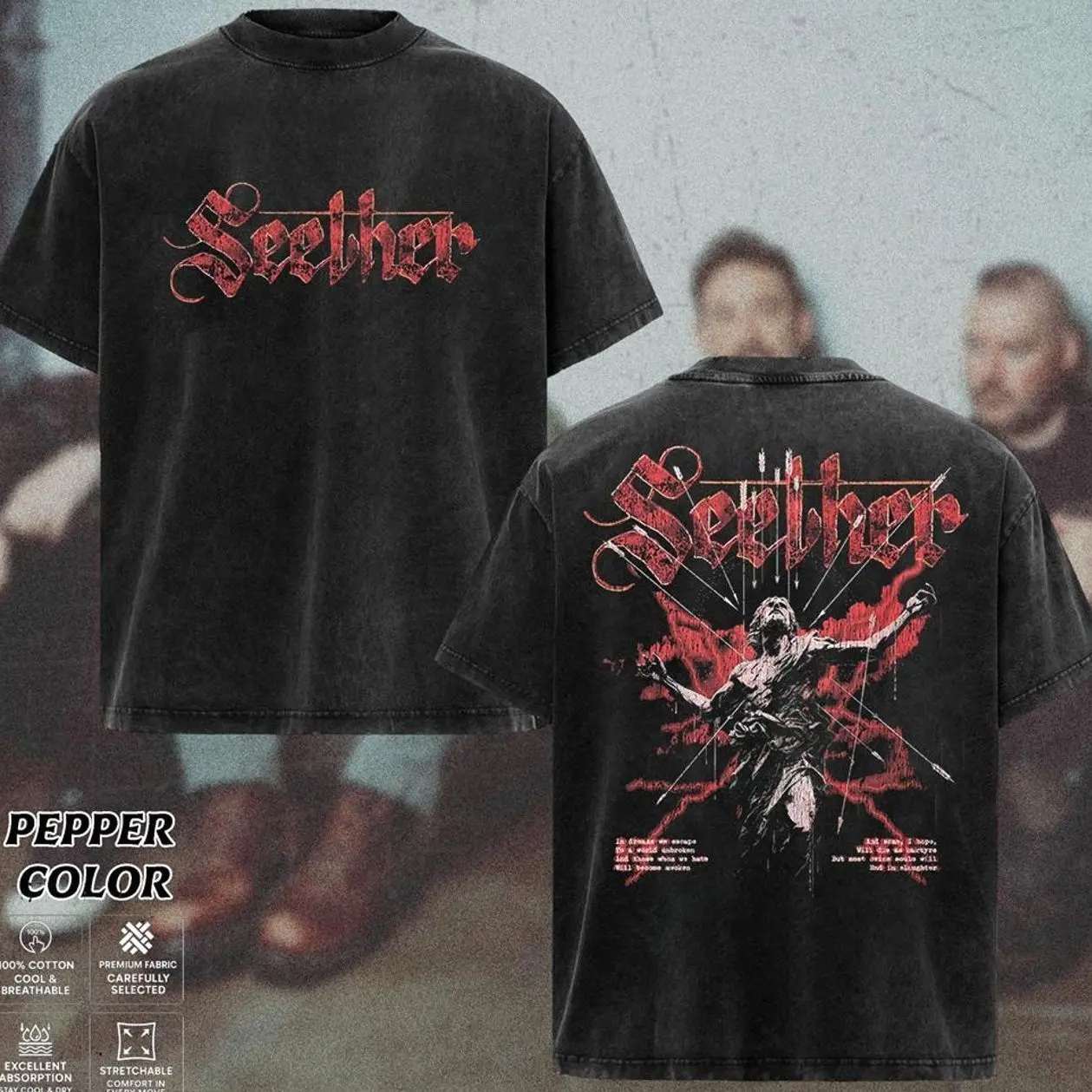 Seether Band T-Shirt Collection, Vintage Rock Graphic Tee, Dark Grunge Aesthetic Shirt, Distressed Alternative Metal Band Merch, Gift for Seether Fans, Unisex Merch for Men & Women 7W9