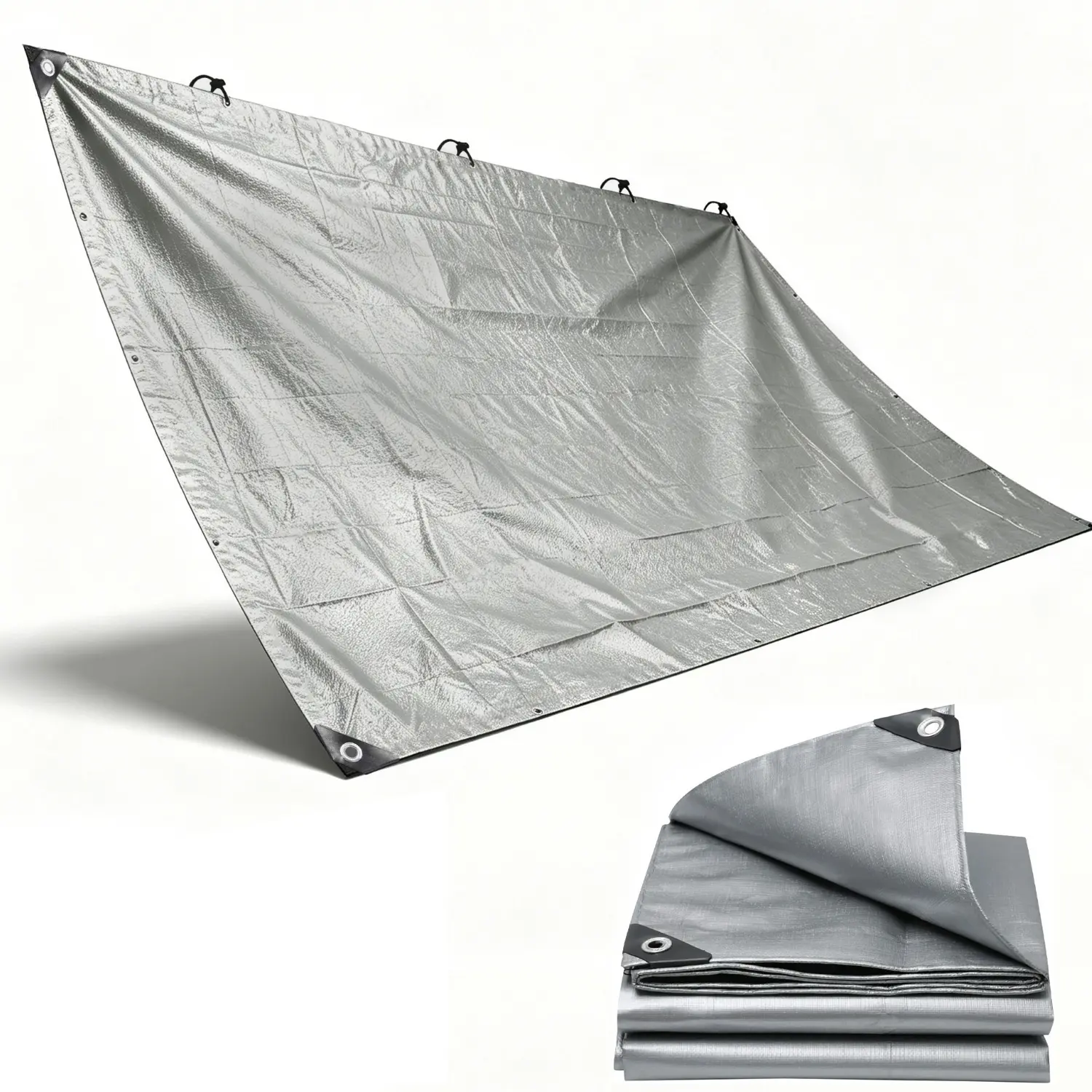 Tarps 10x12 Feet, Suitable for Outdoor Adventures/ Camping / Garden / Patio，6 Mil - Multipurpose Waterproof Poly Tarp Cover with Metal Grommets and Reinforced Edges,protective construction tarp