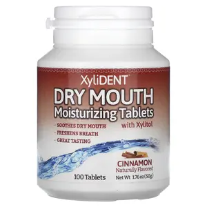 XyliDENT Dry Mouth Moisturizing Tablets with Xylitol , Cinnamon, 100 Tablet