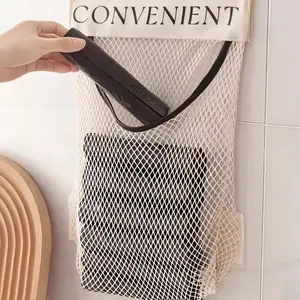 Buy 1 Get 4 Free Wall-Mounted Hangable Kitchen Trash Bag Holder Rack, Large Capacity Plastic Space Saver Storage Net Mesh, Space-Saving Convenient Organizer for Home Use
