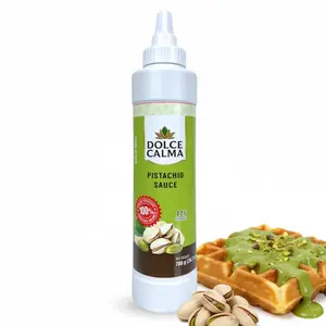 Premium Pistachio Sauce 700 g (24.7 oz) - Authentic Turkish Pistachio Syrup for Coffee, Ice Cream, Cakes, Waffles, or Desserts - Squeeze Bottle - Real Nuts not just flavoring