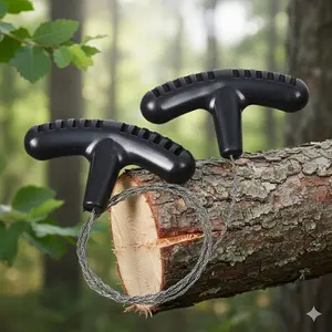 Portable Stainless Steel Wire Rope Saw: Multi-Tool, Survival Tools for Outdoor Survival, Camping, Hiking, and Emergency Rescue Kits. Durable, Rust-Proof, Compact Travel Gear.