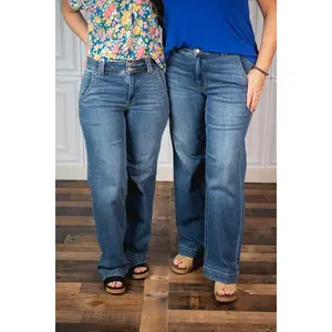 The Mila Judy Blue Wide Leg Denim