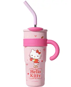 Sanrio Hello Kitty 40 oz Stainless Steel Thermal Water Bottle Vacuum Insulated Tumbler with Handle and Straw -Mothers Day Gifts For Mom, Wife - Gifts For Mom From Daughter, Son, Kids Portable Premium Graduation gift