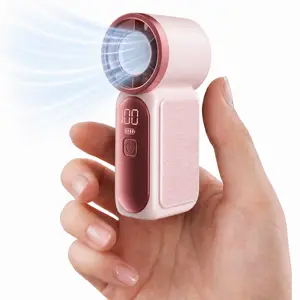 Super Mini Portable Fan, Pocket-Sized Handheld Fan with Digital Display, USB Rechargeable Travel Accessory for Makeup Drying, Mother's Day Gift for Mom, Mini Fan Portable