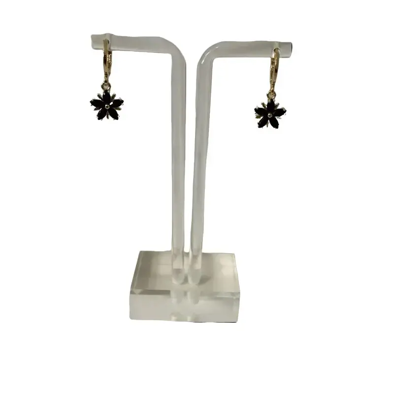 Aretes con colgantes de flor cierre click
