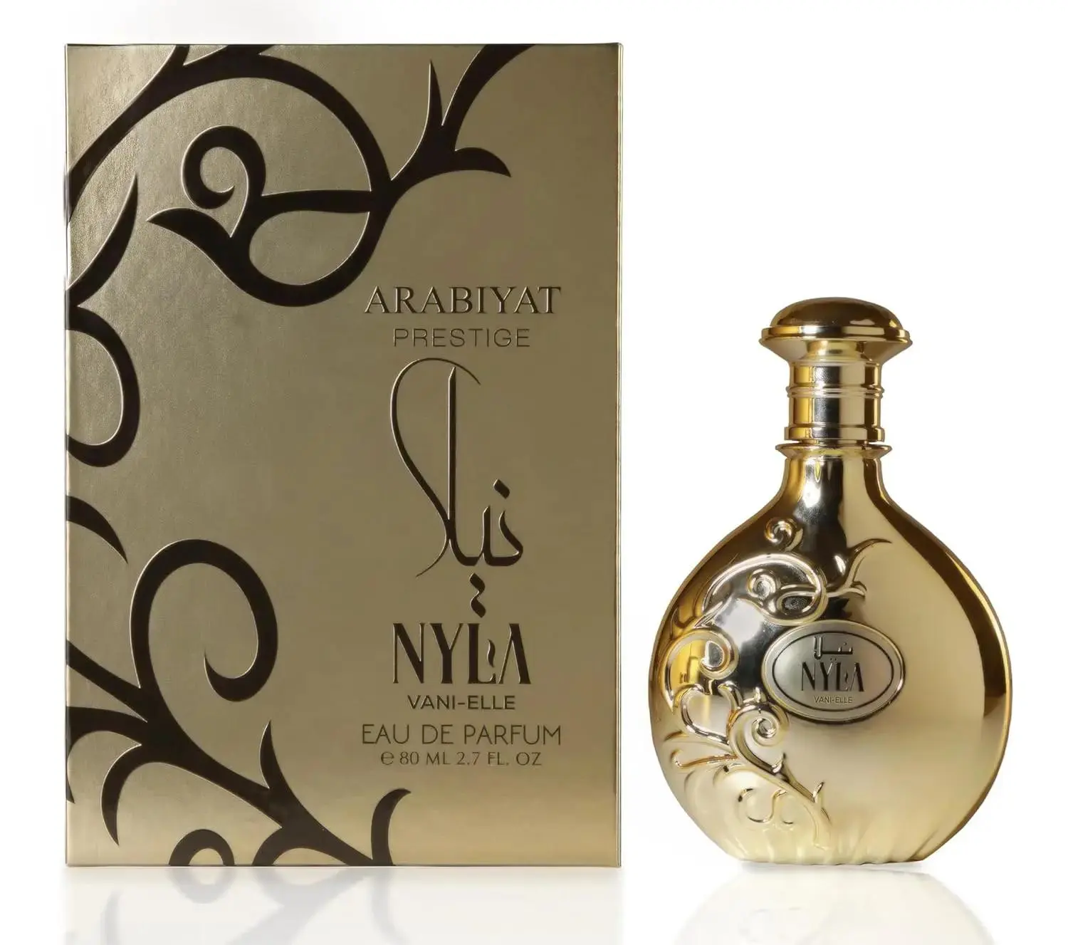 ARABIYAT PRESTIGE Nyla Vani-Elle 2.7 fl. oz Eau de Parfum Unisex Fragrance with Vanilla and Jasmine for Men and Women
