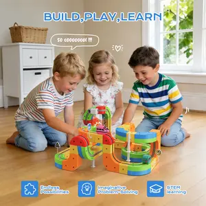 Auyoolin Electric Train Set Flexible Race Track Rail Toys, 3D Gravity-Defying Embedded Layouts & Motorized Car, STEM Learning Building Toy Gift for Kids Ages 4 6 7 8 9, Toddlers Car Track, Boys Girls Birthday Gift