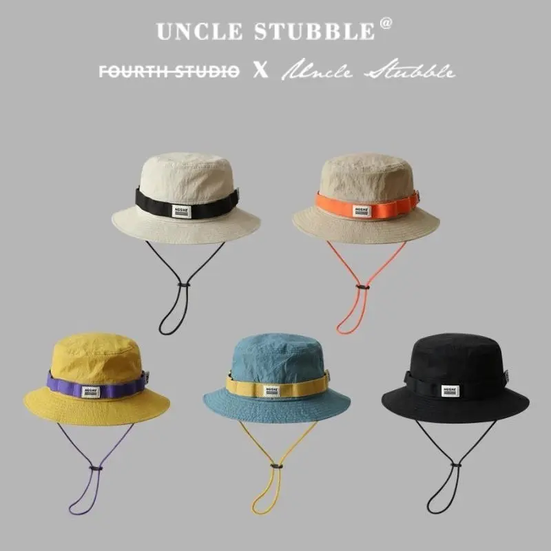 Japanese Style Outdoor Camping Fishing Hat, 5 Colors Available, Suitable for All Seasons, Summer Sun Protection Cap, Unisex Trendy Wide Brim Hat, Sun Bucket Hat