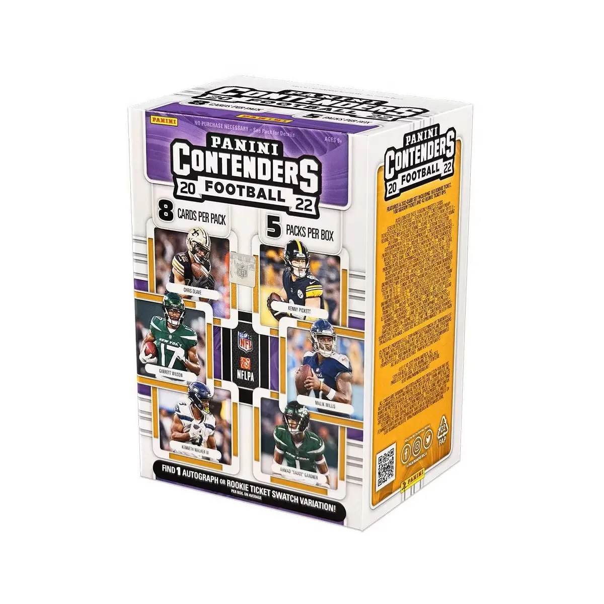 2022 Panini Contenders Football: Single Pack from Blaster Box, Officially Licensed NFL Trading Cards