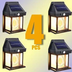 Solar Outdoor Wall Light, Motion Sensor, Waterproof, LED, Garden Yard Decoration, 3 Modes, 2 Pcs