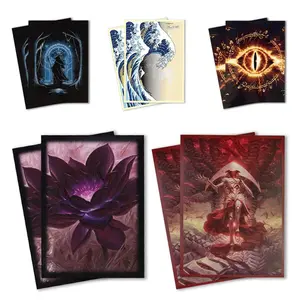 Game Card Protector, 60pcs/set Top Loading Card Protector, Board Game Cards Protective Cover, Card Sleeves for PKM/MTG/PTCG, Trading Card Sleeve, Trading Card Toploaders