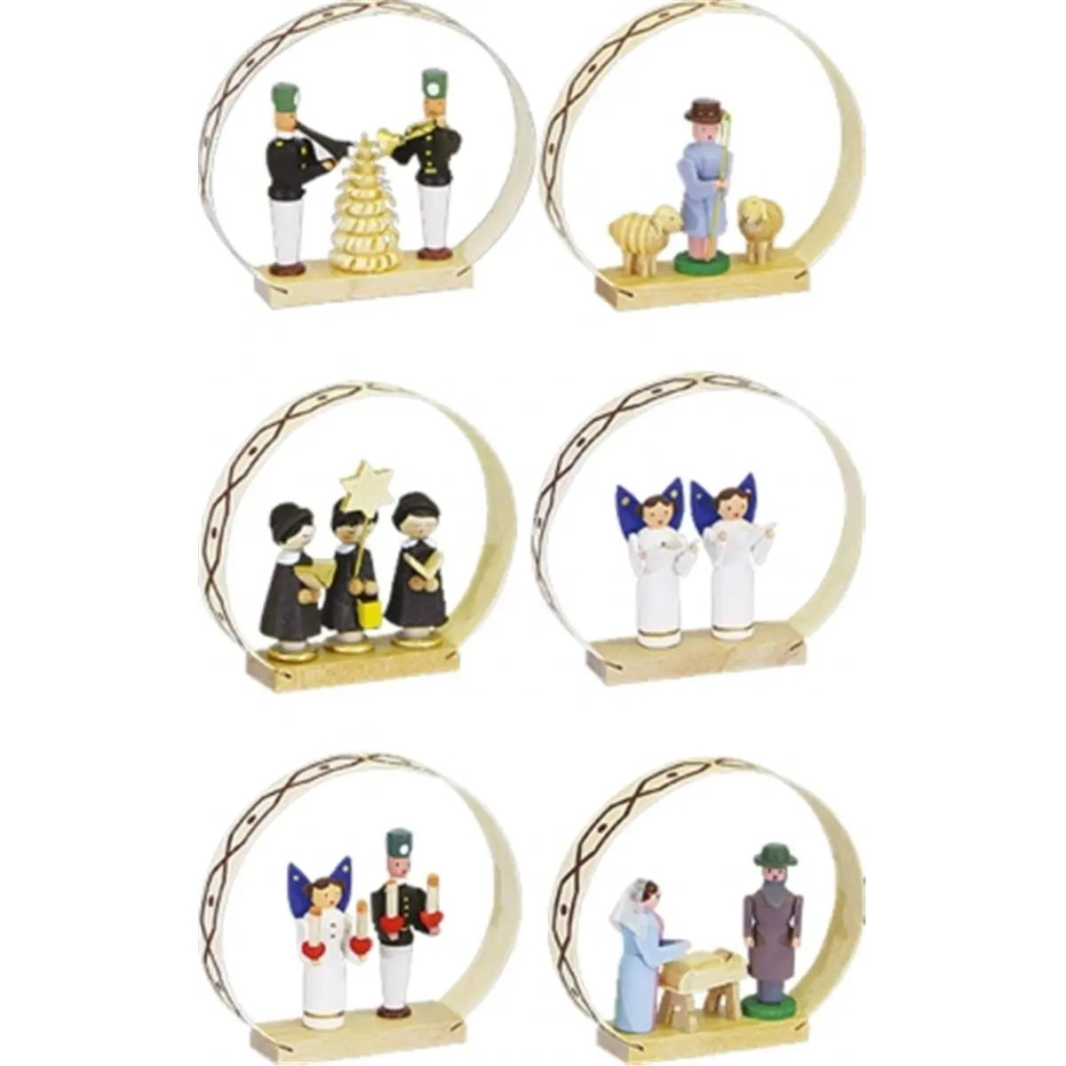 GLAS 1338 Richard Glaesser Festive Decor Ornaments - Assorted Figures, Home & Party Festive Decorations