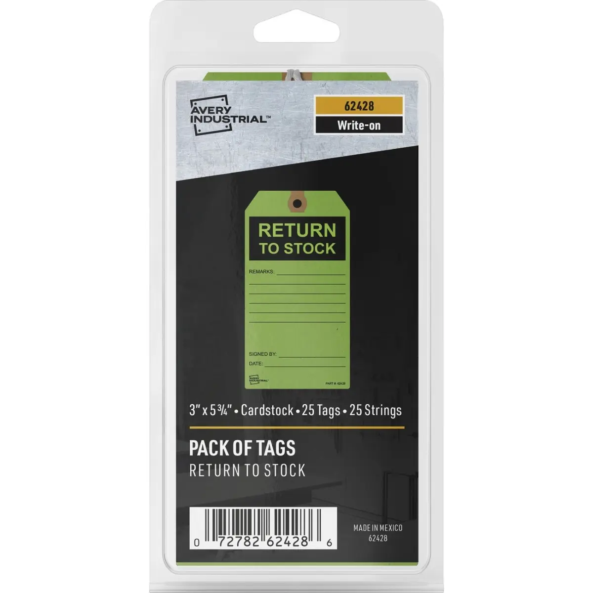 Avery AVE62404 UltraDuty Hazard Warning Tag Kit, White Hazard Tags with Vinyl Labels for Office Identification Supplies