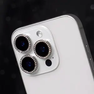 New High-Definition Lens Protector for iPhone 17/16/15/14/13 Pro Max, 16/15/14 Plus, and 17 Air Shimmer Edition Features a standalone metal diamond ring design with 9H scratch-resistant protection Luxurious and stylish