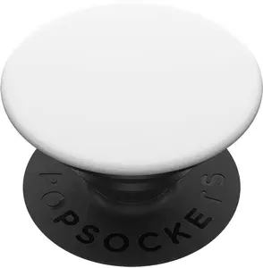 PopSockets Phone Grip with Expanding Kickstand, Adhesive Grip - White on Black PopSockets Phone Grip with Expanding Kickstand, Adhesive Grip - White on Black