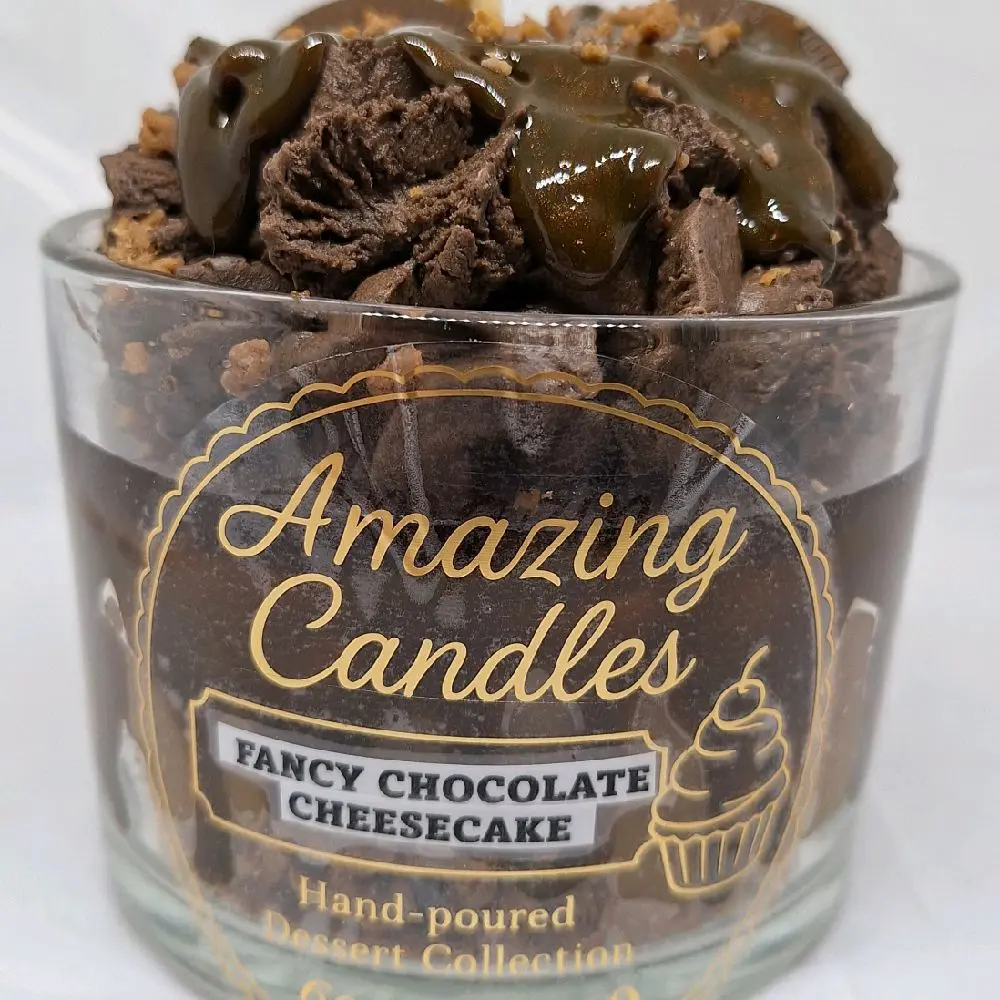 Amazing Candles Fancy Chocolate Cheesecake Hand-poured Dessert Collection Candle Scented Soy Wax Aroma