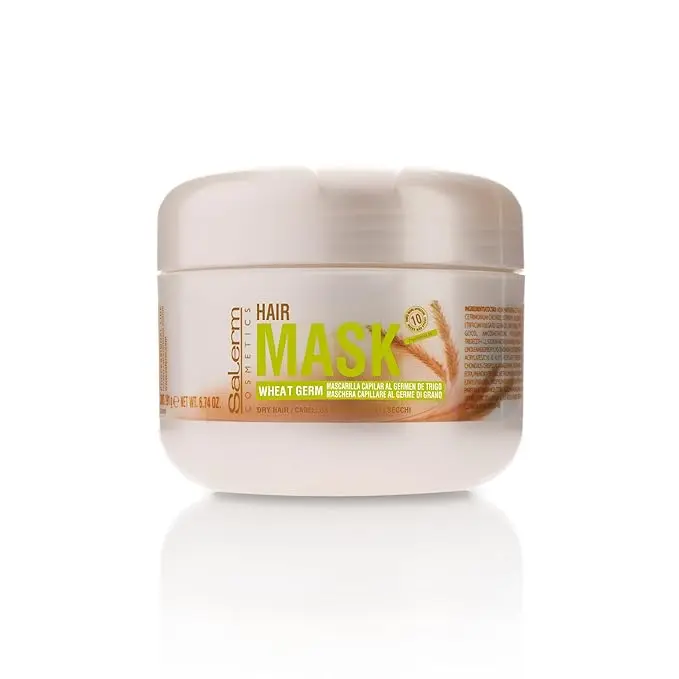 SALERM Nourishing Hair Mask with Wheat Germ - for Dry and Damaged Hair - Deep Hair Hydration - Shine and Brightness - Hair Strengthening