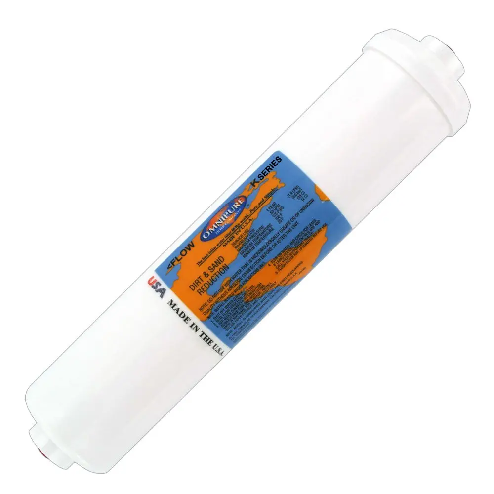 K2533 JJ 1/4" quick connect fittings. Granular activated carbon inline water filter for refrigerators, undersink, houshold applications.