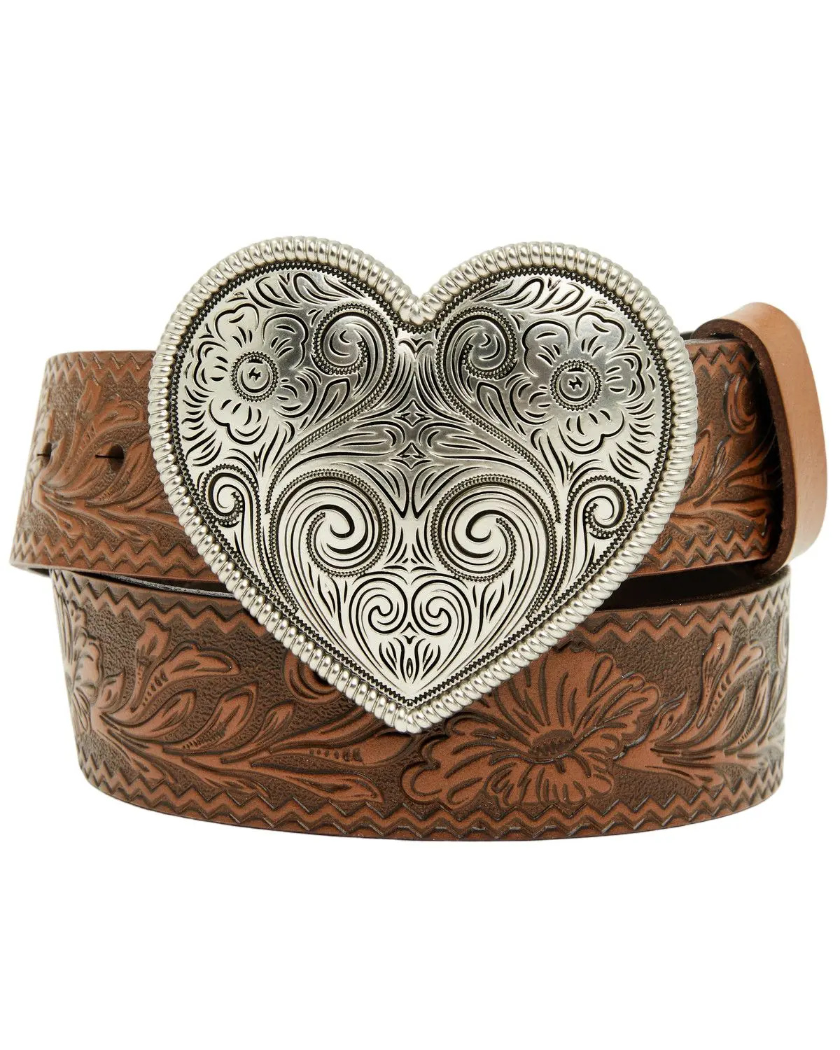 Shyanne Women's Women'S Valentina Embossed Heart Buckle Belt - Sasu25bt8-Bn