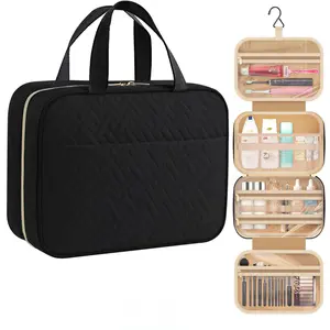 [New Deal] Travel Toiletry Bag with Hanging Hook - Spacious Makeup Bag for Women & Men, Waterproof Travel Accessories