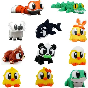 24 Pack Prefilled Easter Eggs with 3D Printed Animal Toys for Kids - Easter Eggs Filled with Cute Animal Figures, Basket Stuffers, Egg Hunt Fillers, Favors, Classroom Prizes, Goodie Bag