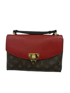 Pre-owned Louis Vuitton LV red patchwork classic vintage canvas cowhide Saint Placide legendary chain envelope mailman bag 25*7*17cm th260311181