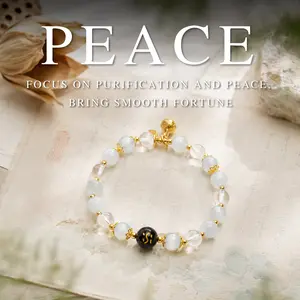 LUMAWU 2026 Golden Pixiu Bracelet, Ethnic Traditional Bracelets, Water Element Gem, Flowing Prosperity Jewelry