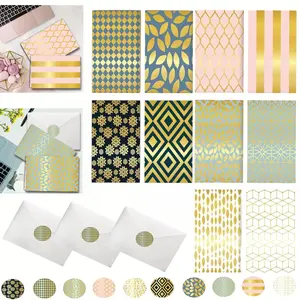 [Summervibes] 50Pcs/Set Blank Cards and Envelopes,Assorted Greeting Cards for All Occasions,4x6 inch Blank Note Cards with Envelopes and Matching Stickers,DIY Hand Tools Kits