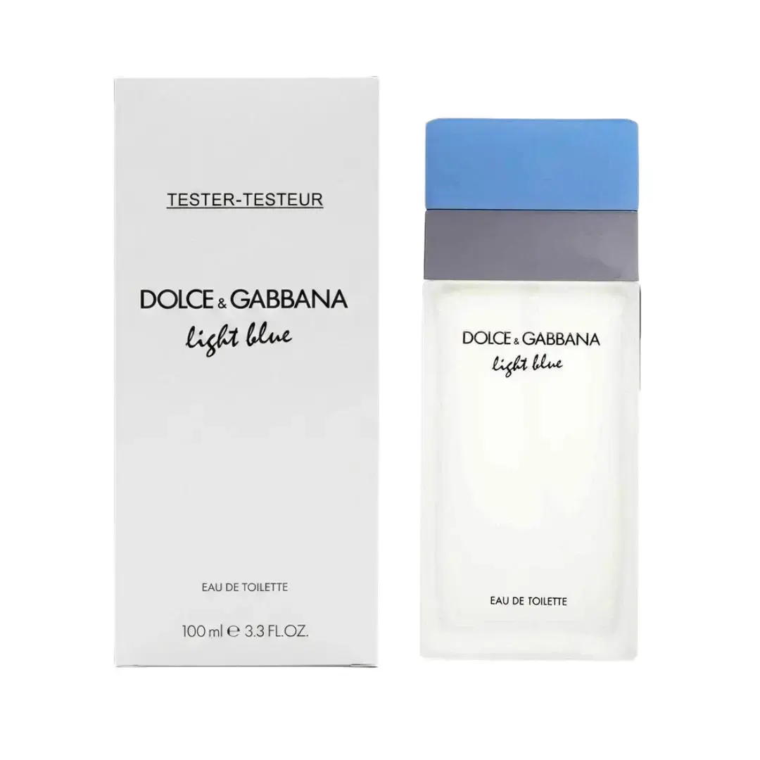 Dolce & Gabbana Light Blue Eau de Toilette 3.3 oz for Women Tester | Fresh Citrus Floral Perfume | Authentic D&G EDT Spray