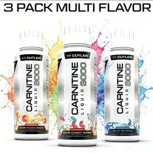 Cutler Nutrition Carnitine Liquid 3000 | Energy Sport Drink | Single Bottle & Variety 3-Pack Options