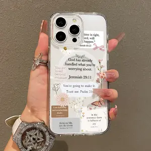 Trendy Magnetic Case for iPhone11/12/13/14/15/16/17/promax, Bible Verses Collage Ultra Slim, MagSafe Support, Shockproof | Playful & Fun Style Aesthetic