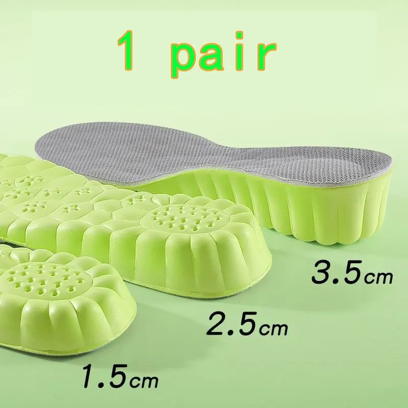 3.5cm Height Increasing Cloud Insoles for All Seasons, Memory Foam Supportive Insoles for Men & Women, Super Soft Breathable Cushioning for Boots & Sneakers, Shoe Insoles, Cushioned Insole, Breathable Heightening Insoles, Height Enhancing Accessory