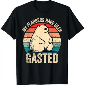 My Flabbers Have Been Gasted Bear Meme Vintage Funny T-Shirt 0629D 818