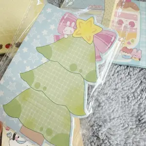 Kawaii Die-Cut Memo Pad Set, 6 Unique Stationery Notepads, Planner Accessories