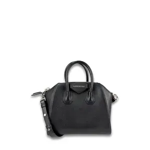 Pre-owned GIVENCHY Leather Shoulder Bags Black Mini Antigona