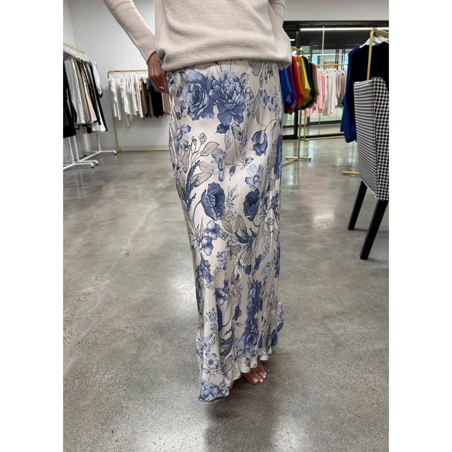 Rose Maxi Silk Skirt