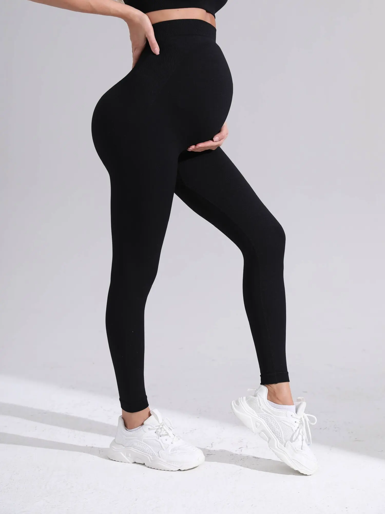 Maternity Yoga Pants High Waisted Pregnancy Leggings with Belly Support, Soft Stretch Workout Tights for Pregnant Women, Comfortable Everyday Activewear