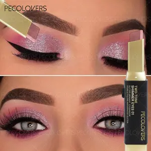 1PC Metallic Glitter Eyeshadow Sticks Long-Lasting Waterproof Dual-Tone Pearlescent Eye Shadow Beauty Gift for Valentine'S Day Glitter Shimmer Eyeshadow