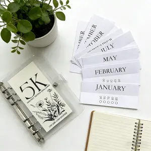 Money Saving Challenge Binder, 12-Month Cash Tracker Journal, Daily Coin Collection Organizer, Perfect Gift for Family & Friends, Savings Challenge Planner