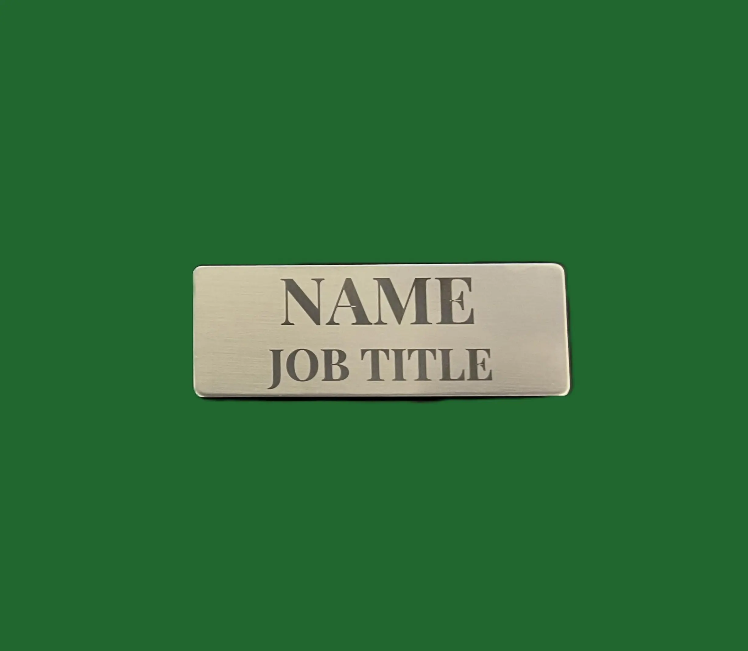 KQP Custom Laser-Engraved Magnetic Name Tag - Personalized Name, Job Title Options, Professional Nameplate for Office Stationery, ID Badge Holder Use