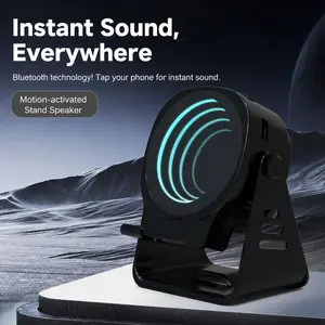 [WRRW]New Creative Phone Stand Sensor Speaker Integrated Multi functional Desktop Night Light Watching Ball God Device Night Companion Immersive Sound System Charger with Bluetooth Wireless personalized