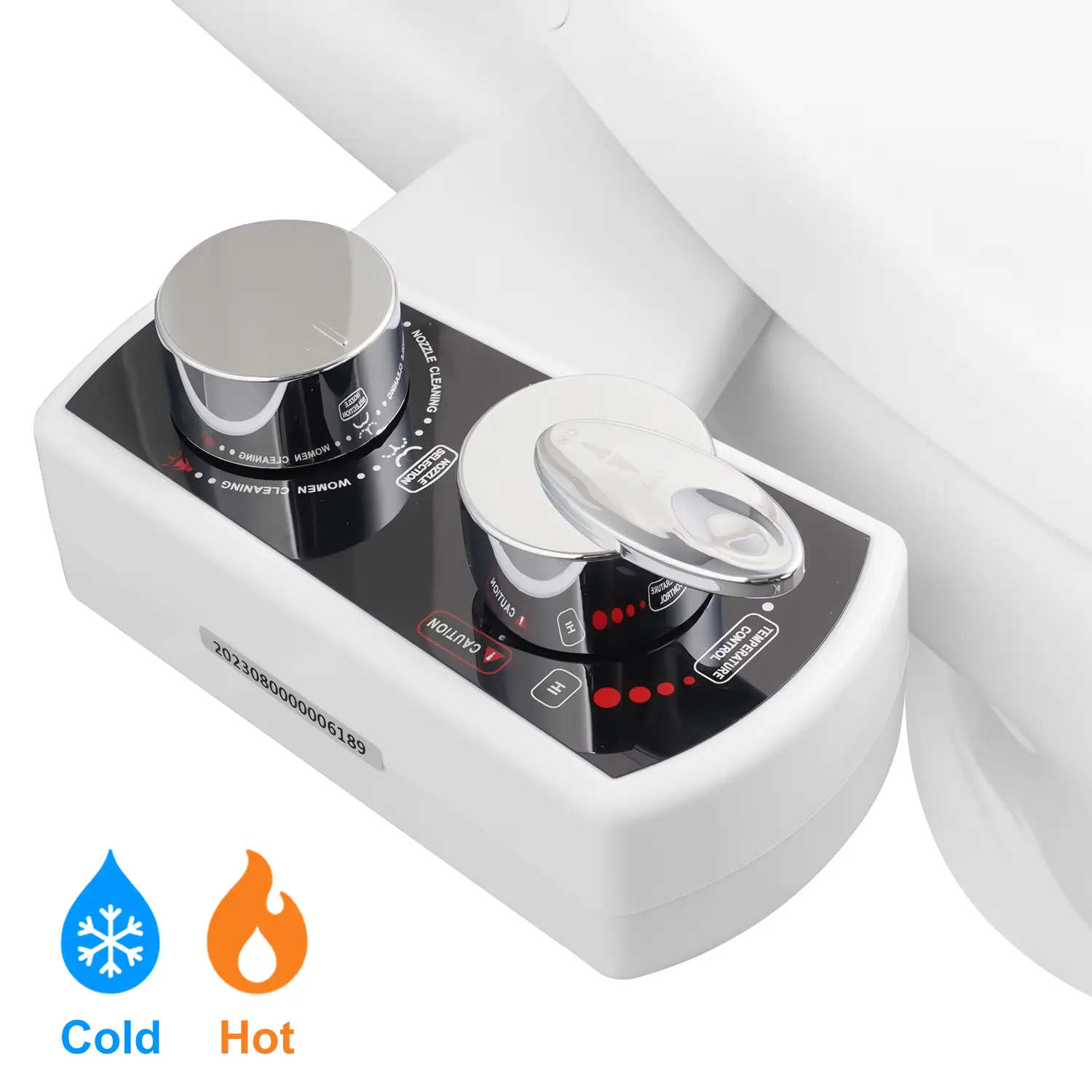 Advanced Bidet Toilet Seat Attachment - Dual Nozzle Self Cleaning, Hot and Cold Water Spray, Non-Electric Mechanical, Rear and Female Washing, Sanitizing, Easy Installation, Water Pressure Control, and Gentle on Skin