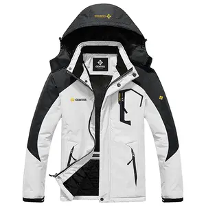 GEMYSE Men's Mountain Waterproof Ski Jacket Windproof Resistant Winter Coat Reflective Puffer Skiing Rain Perfect Fabric Zipper