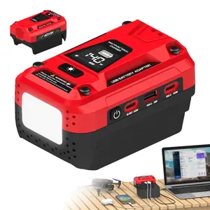 Azocek 140W PD 3.1 Bidirectional Fast Charger for Milwaukee 18V Battery, 2-in-1 USB Adapter & Portable Power Station with Smart LED Display, Triple Ports & 5-Mode Emergency Work Light (Battery Not Included) outdoorfun