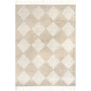 Marissa High/Low Diamond Tassel Area Rug
