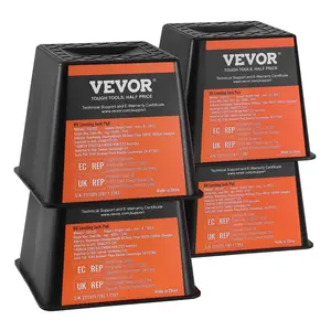 VEVOR Trailer Jack Block, 6000 lbs Capacity per RV Leveling Block, High-quality Polypropylene RV Camper Stabilizer Blocks, RV Travel Accessories Use for Any Tongue Jack, Post, Foot, 5th Wheels, 4-Pack